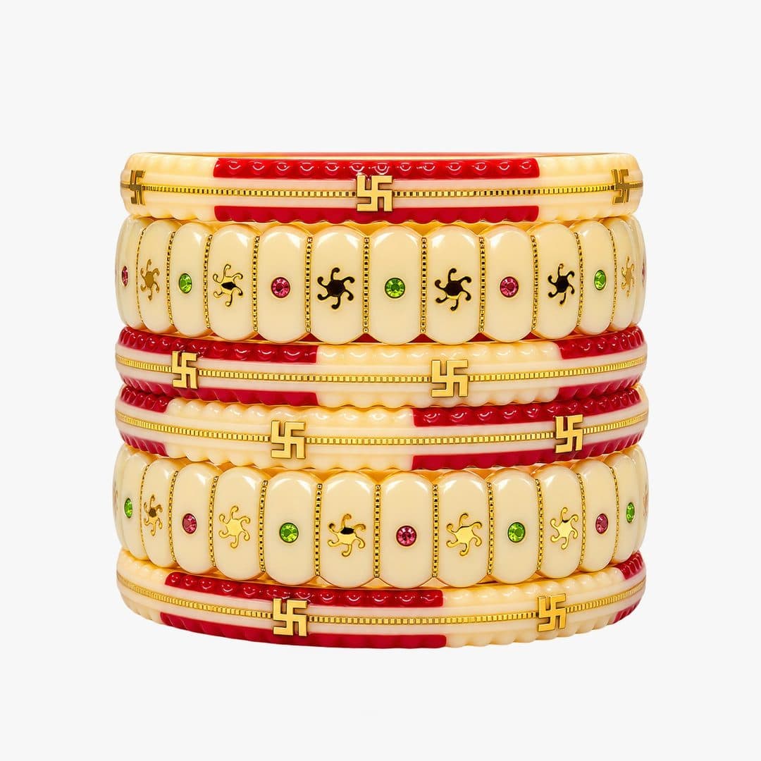 Ivory Swastik Chuda Set